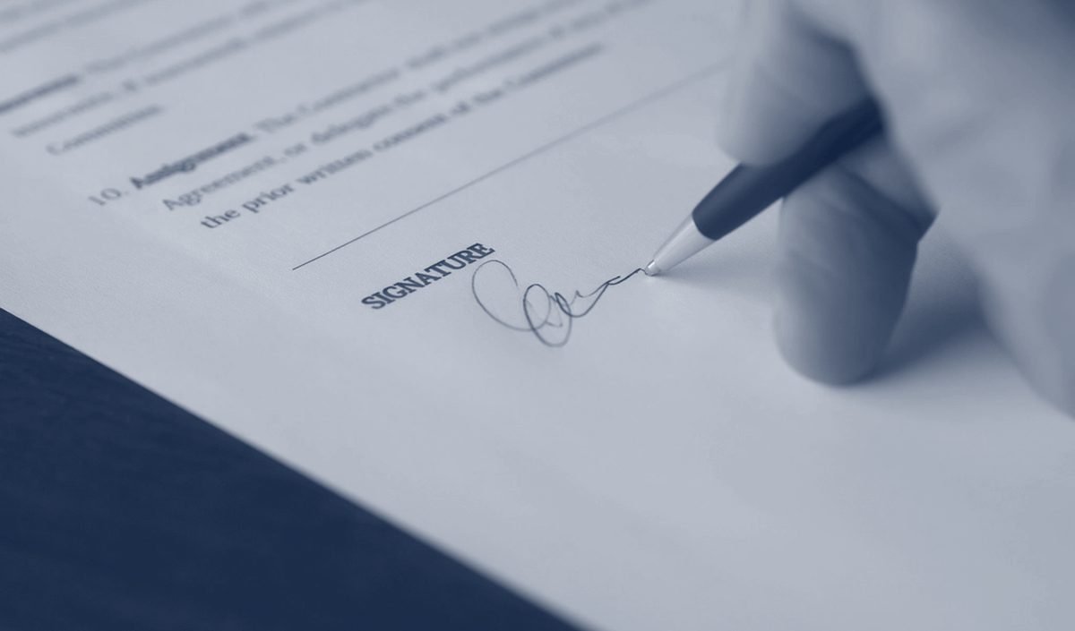 Signing a claims document